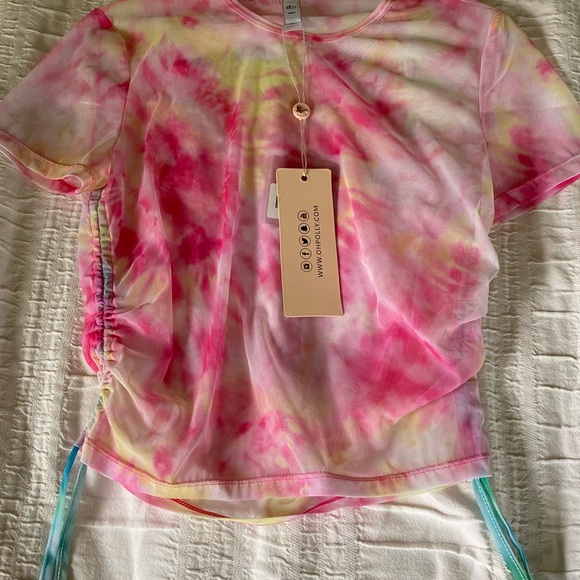 Small Oh Polly pink mesh baby t - NWT - Picture 2 of 2